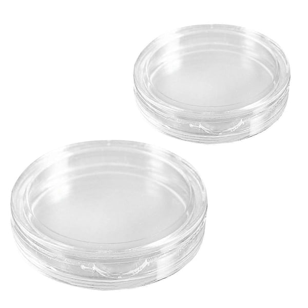 20 stk Små Runde Transparente Plastikmøntkapsler Æske 26mm & 30mm