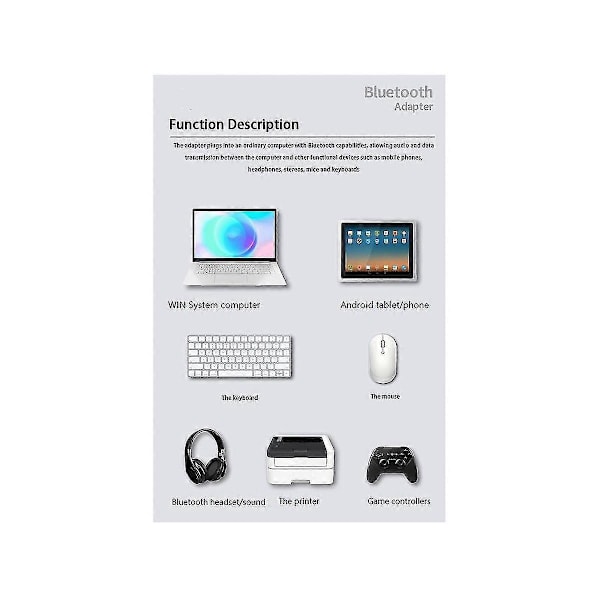 USB Bluetooth Adapter Datamaskin USB Bluetooth 5.3 Mottaker Sender Bluetooth Audio Hodetelefon Con