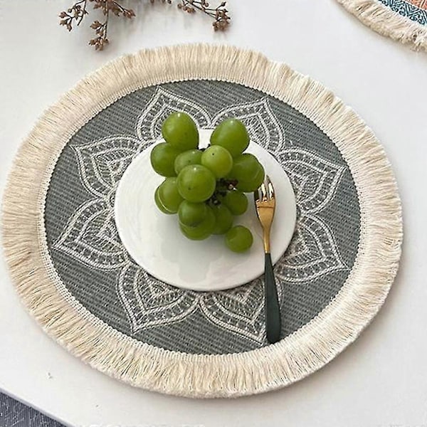 4 kpl Boheemi tyylinen kudottu puuvillainen tabletti, lämmöneristystyyny, palovammoilta suojaava pannunalunen, kodin sisustus