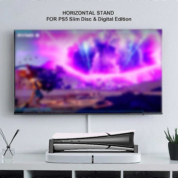 1 Par Värdfäste Bekvämt Ultratunt Skivförvaringsställ Enkel Installation Konsolstöd Hållare Kompatibel PS5