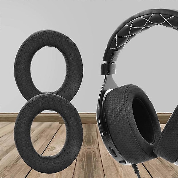 1 Par Hodetelefonputer Vanntett Støyisolering Elastisk Komfortabel Hodetelefonputer Erstatning for Corsair HS50 Pro HS60 Pro HS70 Pro
