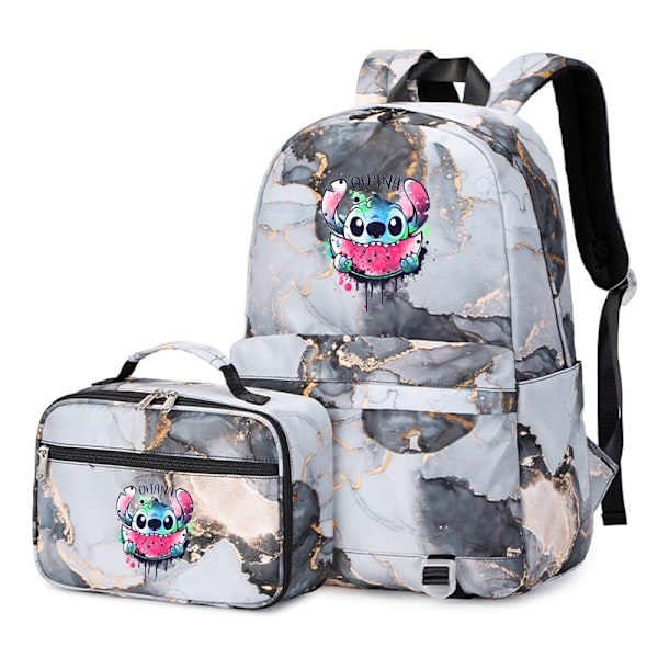 2 stk. Disney Lilo Stitch Multi Pocket Rygsæk med Madkasse Rygsæk style 16