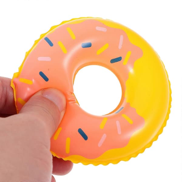 10 stk. Dukke Badering Mini Baderinge Oppustelige Mini Donut Form Baderinge