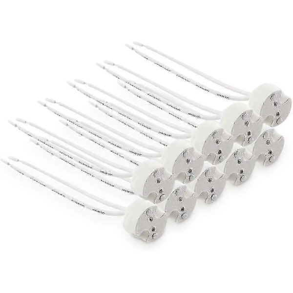 Sats med 10 st GU5.3-socklar - GU5.3 eller MR16-sockel - Hållare med 12V-kabel - För glödlampor som LED-halogenspotlight