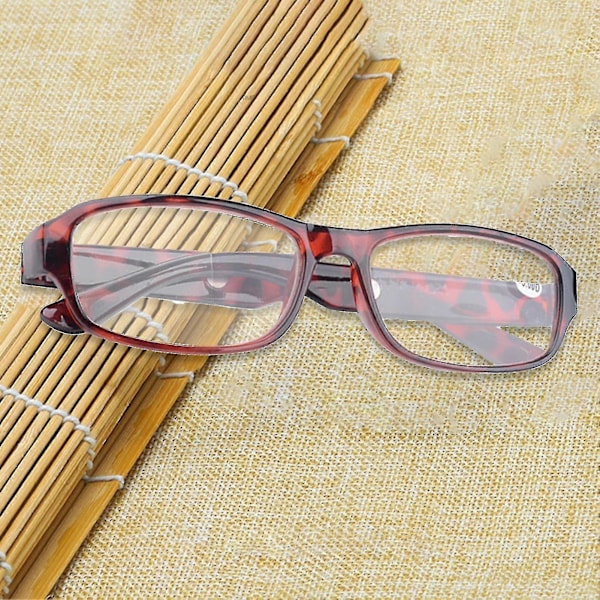 Lesebriller +4.5 +5.0 +5.5 +6.0 Grader Optiske Linser Briller -Xx Red 5