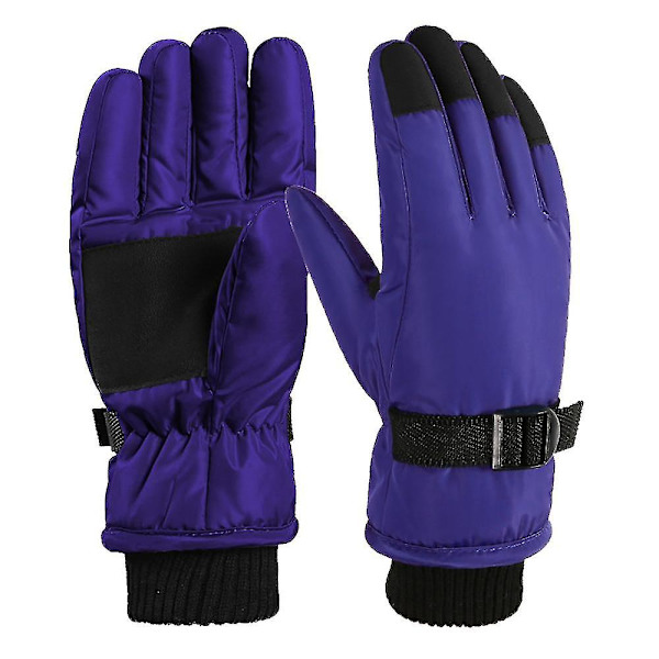 Vinterhandskar för barn, snö- och skidhandskar, ungdomshandskar för kallt väder för skidåkning Purple