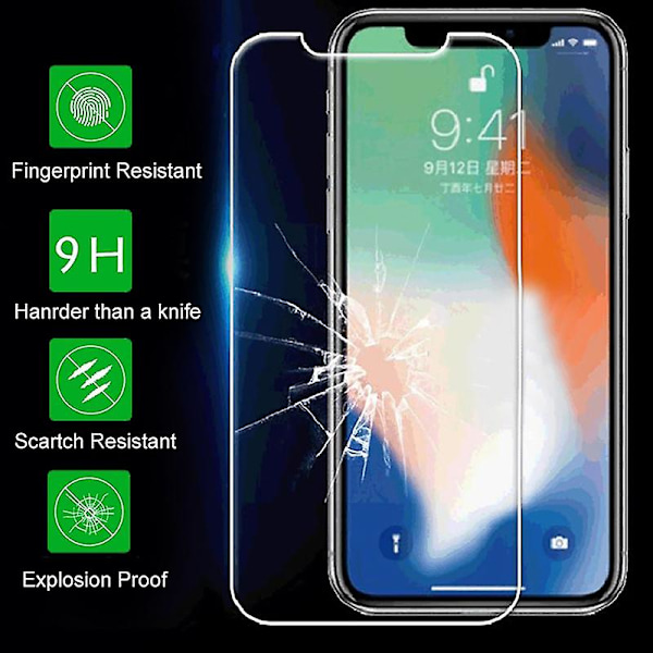 Yhteensopiva iPhone 11 Pro Max Xs Max Xr 7 8 Plus karkaistu lasi suojakalvo 9H karkaistu lasikalvo