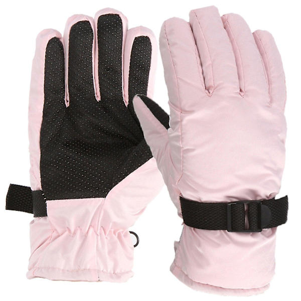 Skihansker for barn, utendørs, vinter, for gutter og jenter, snøskøyter, snowboard, vindtette, holder varmen White  l