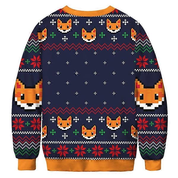 Unisex dyreprint crew neck grim jule Xmas pullover sweatshirt XL