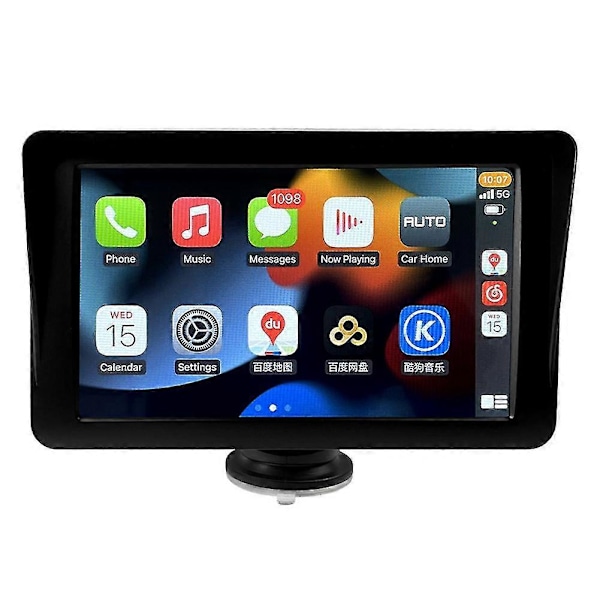 Universal 7 tommer bilradio multimedie videoafspiller trådløs Carplay Android touchskærm Bluetooth