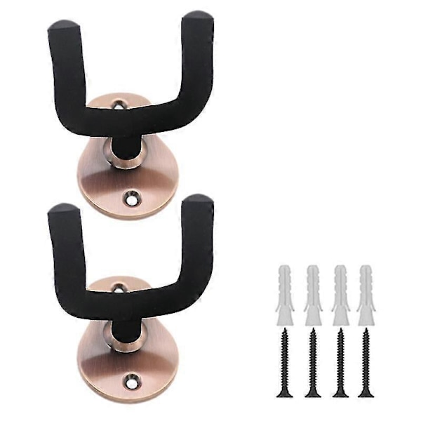 2-pack Gitarrhängare Gitarr Väggfäste Hängare Gitarrkrok För Elektriska Akustiska Och Gitarrer