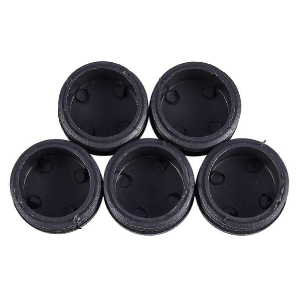 Plasthetter Runde Rør Innstikksdeksler 40mm Dia 5 stk Svart