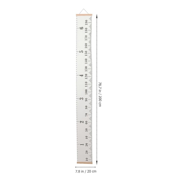 1 st Hem Canvas Barn Höjdmätare Enkel Barn Tillväxtdiagram Nordisk Stil Barn Höjdmätningstejp Väggdekoration för Hembutik