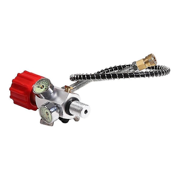 M18x1.5 Pcp Tank Dobbel Manometer Ladeventil Luftfyllingsstasjon Gassflaske Påfyllingsadapter 6000psi Wit