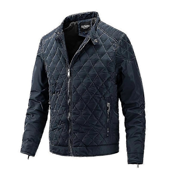 Ny Vinterjacka Herr Varm Ytterkläder Mode Rutiga Jackor Kappa Herr Sta Beige 4XL
