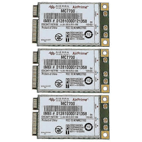 3x Ulåst Mc7700 3g/4g Wwan Kort Til Airprime, 100mbps 4g/3g Lte/fdd/wcdma/edge Gps Modul Til Win