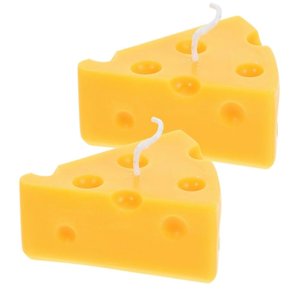 2 stk. Dekorative Osteduftlys Ostelys Dekor Duftlys