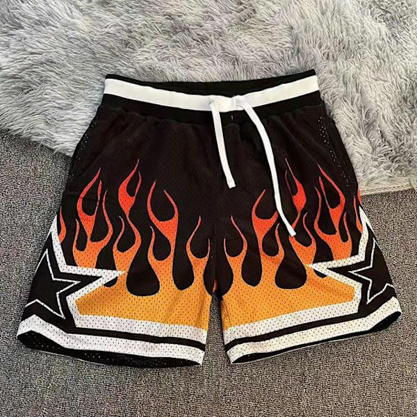 Basketbollshorts Amerikanska Shorts Lös Passform Andningsbara Träningsbyxor black M