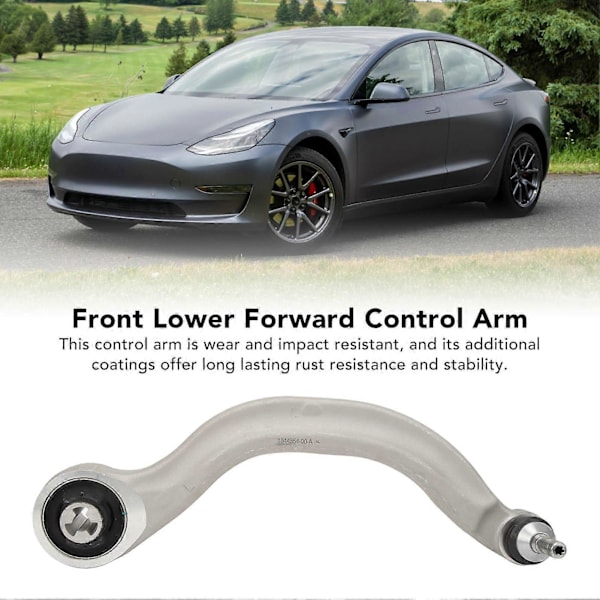 Etuvasen alatukivarren metallimateriaali 104435400A, korvaa TESLA MODEL 3 MODEL Y:n