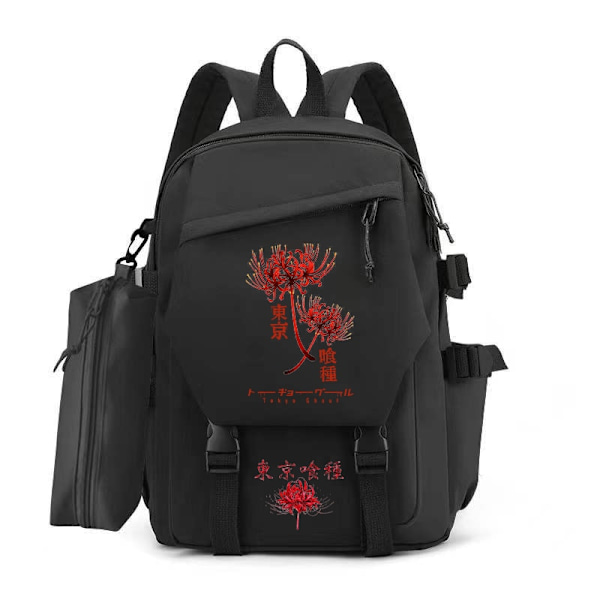 Anime Tokyo Ghoul Spider Lily Tonårsskolväska för Flickor Pojkar Ryggsäck Kanekiken Manga Skolryggsäck för Högskolestudenter Plecak Mochila 3