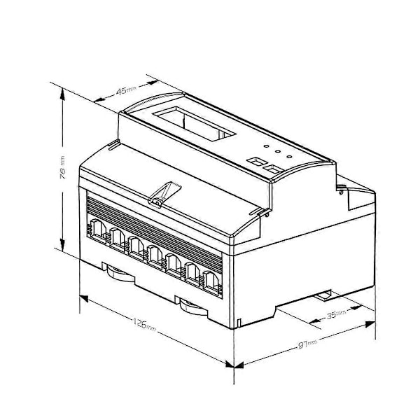 Tuya Smart Zigbee 3-fase Måler Kwh Energiovervåker Wattmeter Støtter Modbus Rtu 3x110/190v Eller 230/4