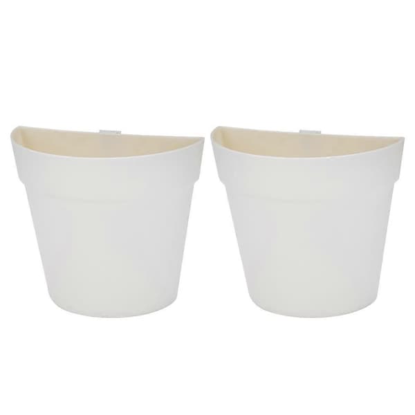 2 st Väggmonterade Blomkrukor Plastkrukor Hydroponisk Blomkruka