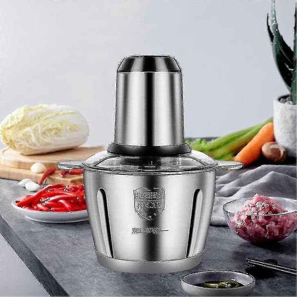 Kødhakker 2l Rustfrit Stål Elektrisk Foodprocessor Blender Mixer Maskine Til Køkkenfrugter