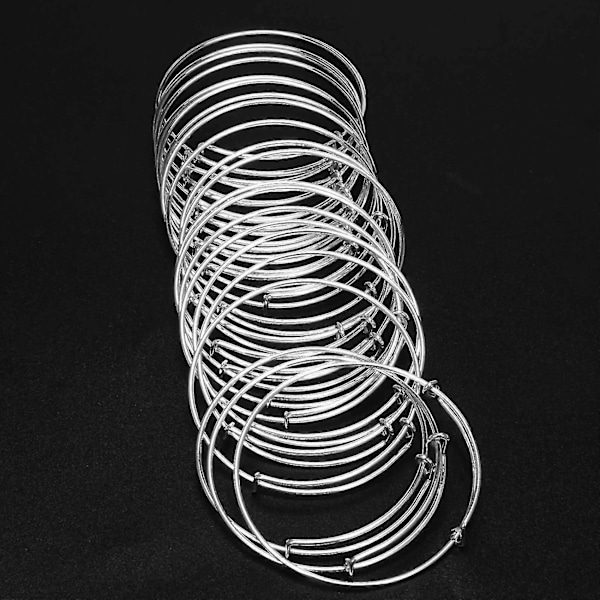 60 Stycken Expanderbara Armband Justerbara Trådarmband Tomma Armband För Kvinnor DIY Smyckestillverkning