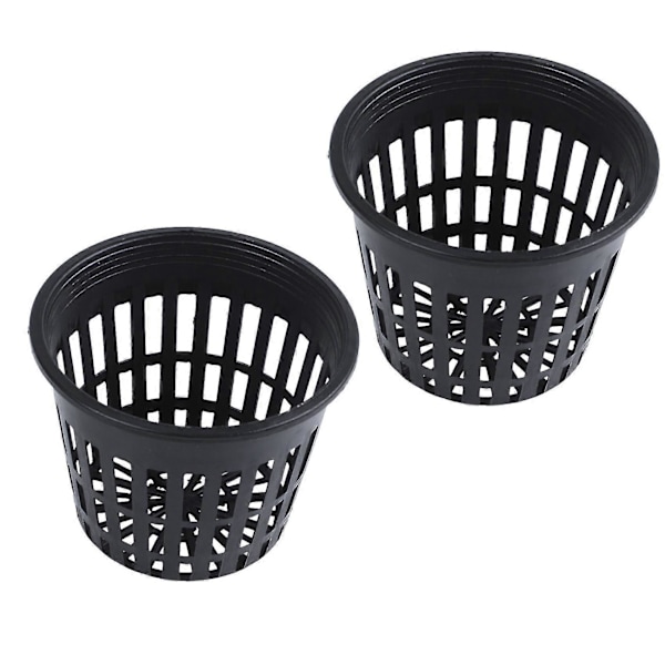 30 stk. 3 tommer Heavy Duty Mesh Pot Net Cup Kurv Hydroponisk Aeroponisk Plantning Vokse Klon Sort