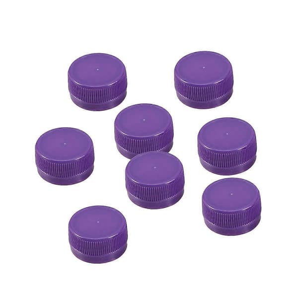 100 st Plast Dryckesflasklock Färgglada Vattenflaskor DIY-korkar (Lila)