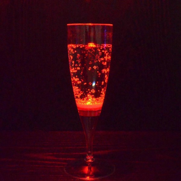 6 st 150L Plast LED Ljus Vinglas Lyser Upp Vätskeaktiverade Champagneglas Festlig Atmosfär Bägare (Blandad Färg)
