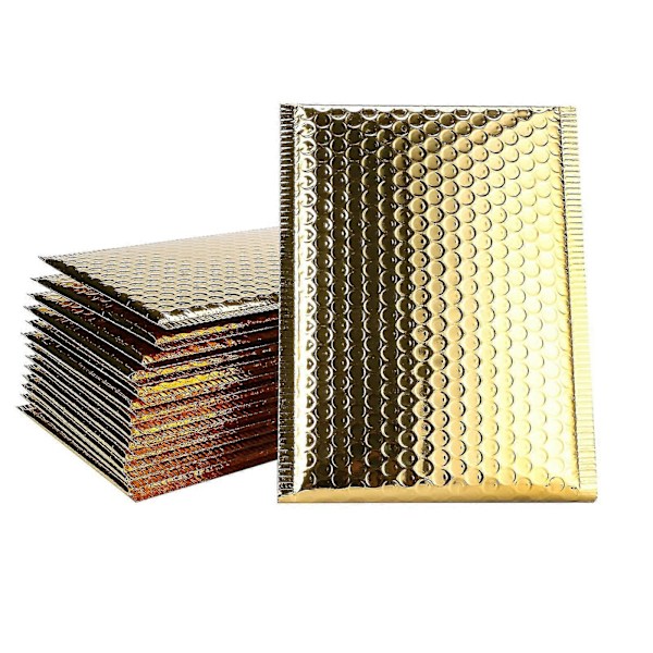 Boblekonvolutter Polstrede konvolutter Foret Poly Mailer Selvforsegling Aluminiser 50 stk