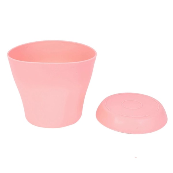 4x Plastik Planteblomst Potte Plantekasse Med Underkop Rund Blank Hjemme Haveindretning, Pink Upper Cali