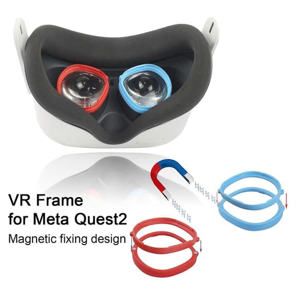 Magnetisk Glasögonram Snabb Demontering VR Linsinsatser Skyddar Display Ögon Stabil Hållning VR Glasögonram för Meta Quest2