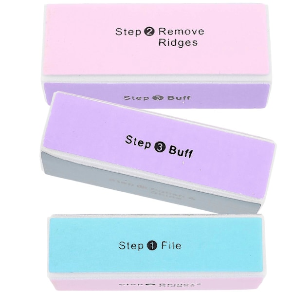 3 st Manikyrfilar Nagelpoleringsblock Kreativa Nagelfilar DIY Nagelkonstverktyg Slumpmässig Färg