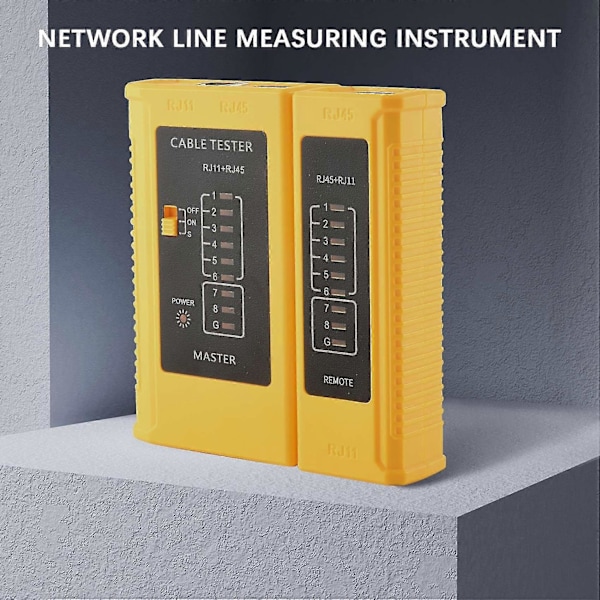 Nettverkskabeltester Testverktøy Rj45 Rj11 Rj12 Cat5 Cat6 Utp Usb Lan Ledning Ethernet Kabeltester (batte