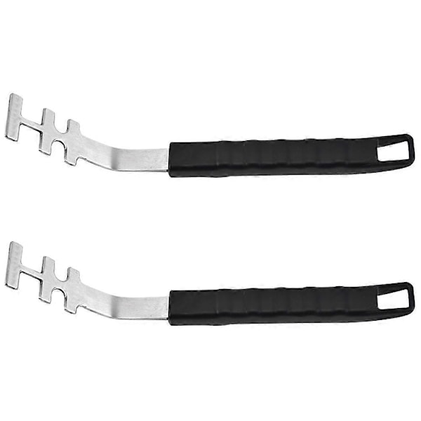 2 stk. Grillristløftere i rustfritt stål Grillnett Griper Utendørs Grill Griper