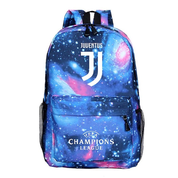 Ronaldo-mönstrad ryggsäck campus student skolväska utomhus reseväska starry sky blue