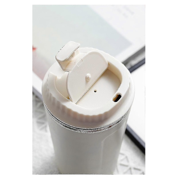 380/510 ml Kaffekrus i rustfrit stål Lækagesikker Termokande Rejsevandflaske Coffee filter White 510ML