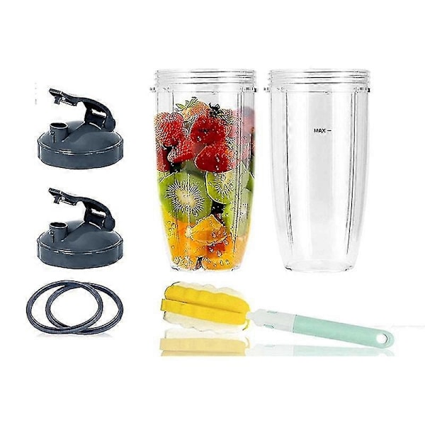 Ersättningsmuggar 946 ml med två flip-top-lock, gummitätningar, för 600W och 900W Blender Accessor