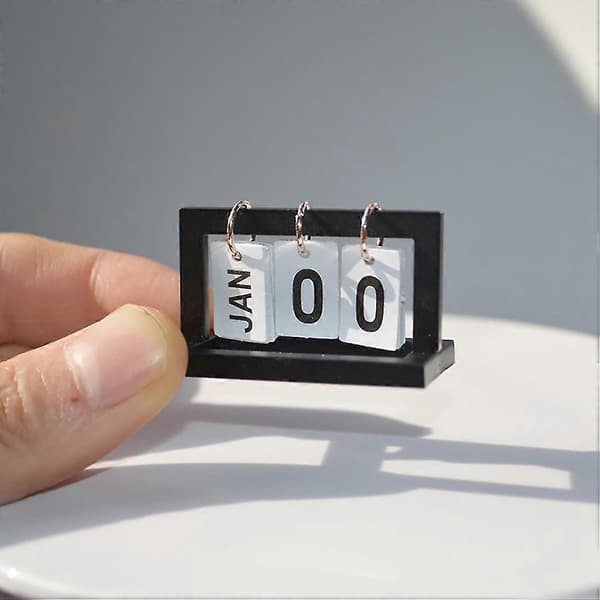 Mini Kalender Model Til Ob11 Blythe Dukkehus Møbler, Sort Valnød