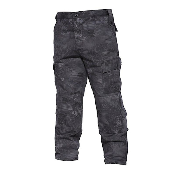 Herr Militär Taktisk Armégrön Kamouflage Overall Stridsbyxor Python black XS
