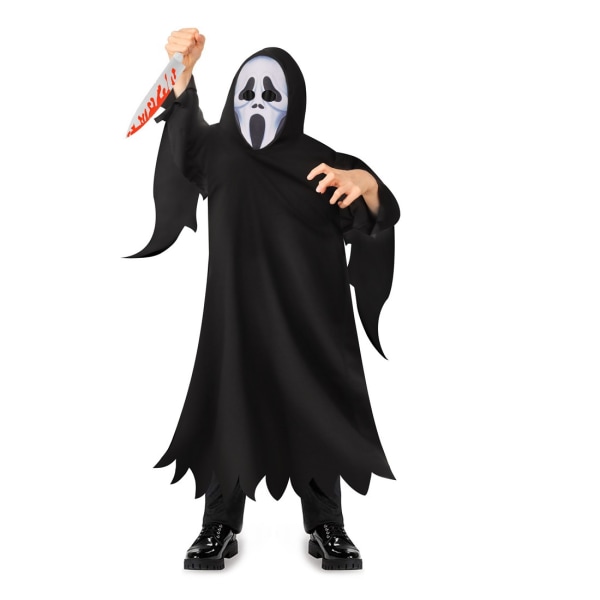 Halloween skrik skrik kostymer skelett maskeradfest cosaplay barndräkter 130cm