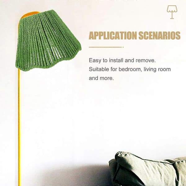 Pappersrep Vävd Lampskärm Universal E27 E14 Lampskärm Dekoration Bordslampskärm