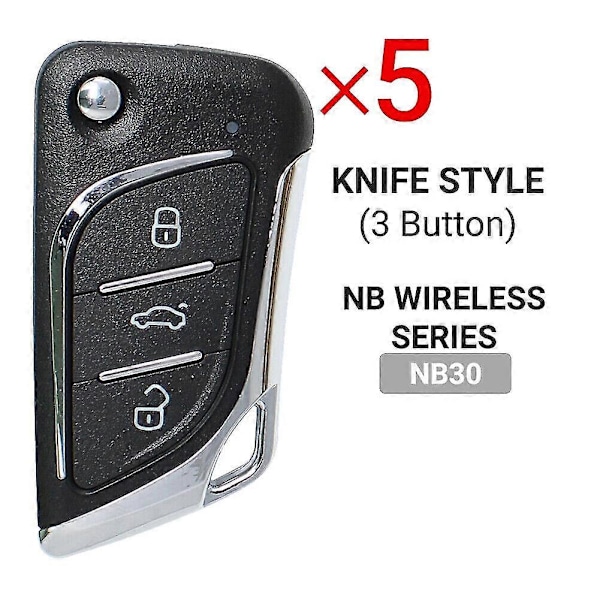 5 stk/lot Keydiy 3-knapps -functal Bilfjernkontrollnøkkel Nb30 -- For Kd900