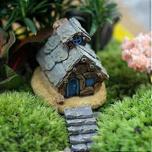 Mini Sten Hus Dekoration Eventyrhave Miniature Håndværk Mikro Landskabsdekorationer