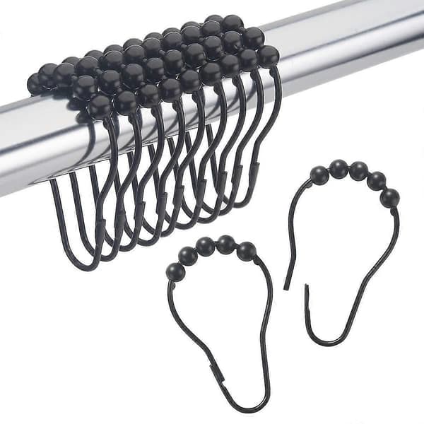 Duschdraperi Krokar Ringar Metall Duschdraperi Krokar Ringar För Badrum Duschstänger Gardiner Set O