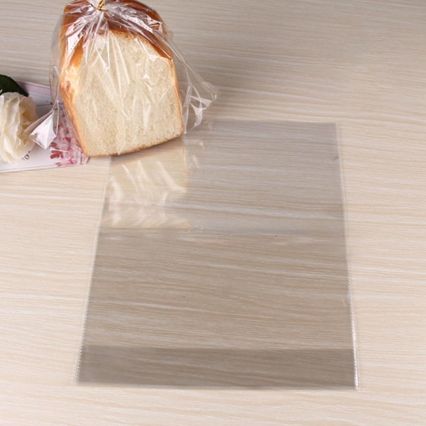 100 st Bakpåsar Lättvikt Självhäftande Portabel Transparent Bröd Toast Bageri Förpackningspåse För Hemmet