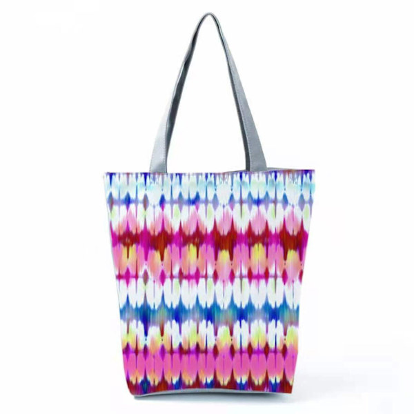 Håndtasker til Kvinder Eco Genanvendelig Etnisk Stil Farverigt Geometrisk Mandala Mønster Bærbar 2022 Skuldertasker Shopper Tote Damer style 6
