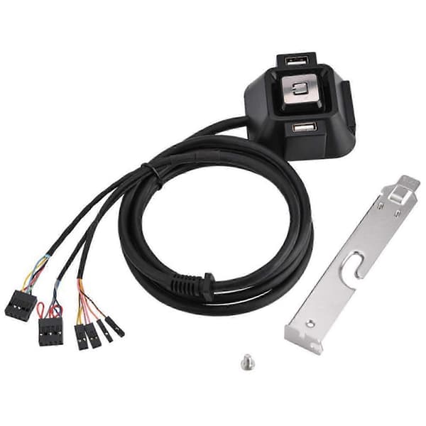 1,2 m Desktop PC Switch Knap Praktisk Slidstærk ABS Computer Reset Switch Block Extender til Kontor